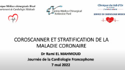 Coroscanner dans la stratification de la maladie coronaire. Dr Rami el Mahmoud